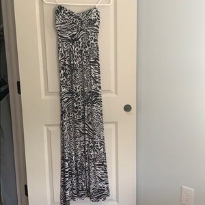 Guess strapless maxi dress